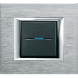 HA4802CR Рамка Axolute Квадрат Хром 2-модульная Bticino