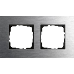 0212219 Рамка Esprit Сталь 2-постовая Gira