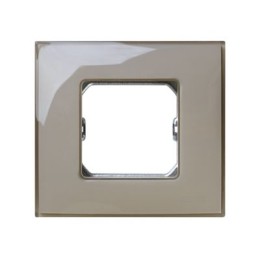 27771-34 Рамка декоративная, 1 пост, (+суппорт), Simon 27 Neos, Глянец, дымчатое стекло