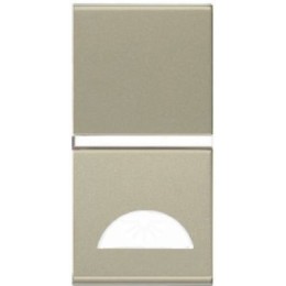 N2101.9 CV Клавиша 1-клавишного 1-модульного выключателя/переключателя/кнопки с окном для шильдика с символом, серия Zenit, цвет шампань, ABB