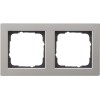 021233 Рамка установочная E2 Нержавеющая сталь 2-постовая Gira