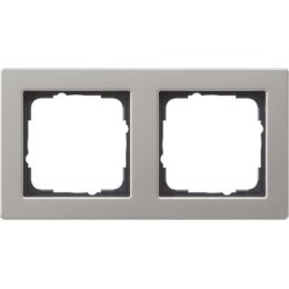 021233 Рамка установочная E2 Нержавеющая сталь 2-постовая Gira