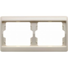 13630002 Рамка Arsys Белый с блеском 2-постовая Berker