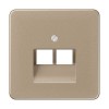 CD569-2UAGB CD 500/CD plus Бронза Накладка 2-ой наклонной ТЛФ/комп розетки Jung