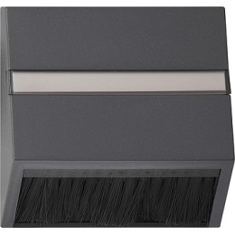 068228 Накладка для приборов с квадратной центральной панелью и наклонным выходом Антрацит Gira