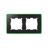 8201620-260 Рамка декоративная, 2 поста, Select, Simon 82 Detail Neon, графит-зелёный