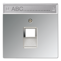 GCR2969-1NAUA LS 990 Блестящий хром Накладка 1-ой наклонной ТЛФ/комп розетки с полем для надписи Jung LS серия