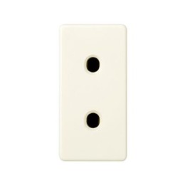 27431-61 Розетка двухполюсная без заземления, с защитными шторками, узкий модуль, Simon 27, слоновая кость