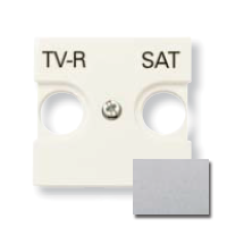 N2250.1 PL Накладка для TV-R-SAT розетки, 2-модульная, серия Zenit, цвет серебристый, ABB N2250.1 PL Накладка для TV-R-SAT розетки, 2-модульная, серия Zenit, цвет серебристый, ABB