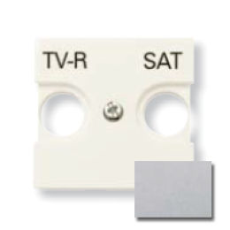 N2250.1 PL Накладка для TV-R-SAT розетки, 2-модульная, серия Zenit, цвет серебристый, ABB