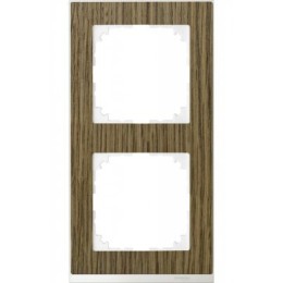 MTN4020-3674 Рамка M-Pure Decor Дуб / Бриллиантовый белый 2-постовая Merten