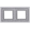 FD01292CB Рамка Crystal De Luxe Bright chrome 2-постовая Fede