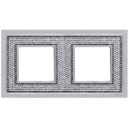 FD01292CB Рамка Crystal De Luxe Bright chrome 2-постовая Fede
