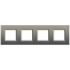 LNA4802M4AE Рамка LivingLight Квадрат Серый шелк 2+2+2+2 модуля Bticino