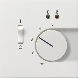 0394112 Терморегулятор с подогревом пола Белый Gira F100