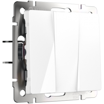 WL01-SW-3G Выключатель трехклавишный (белый) Antik Werkel a033749