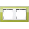0212743 Рамка Event Clear Зеленый / Белый 2-постовая Gira