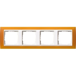 0214332 Рамка Event Янтарный / Белый 4-постовая Gira