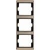 13340001 Рамка Arsys Светло-бронзовый 3-постовая вертикальная Berker
