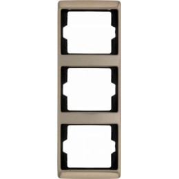 13340001 Рамка Arsys Светло-бронзовый 3-постовая вертикальная Berker