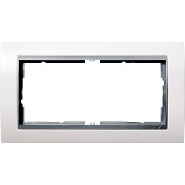 100271 Рамка без перегородки Event Белый / Алюминий 2-постовая Gira