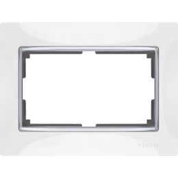 WL03-Frame-01-DBL-white Рамка для двойной розетки (белый) Snabb Werkel a033481