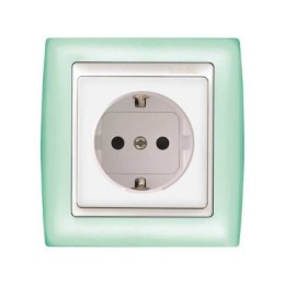 82615-30 Рамка декоративная, 1 пост, с подсветкой по периметру, разъём для подключения розетки и выключателя Simon 82