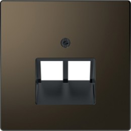 MTN4522-6052 D-life центральная накладка для розетки 2-ной RJ45, мокко Merten
