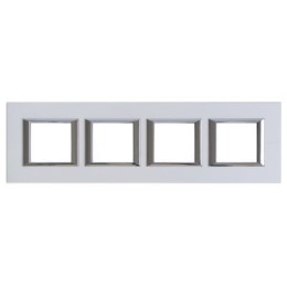 HA4802M4HSAN Рамка Axolute Квадрат Серебро 2+2+2+2 модуля Bticino
