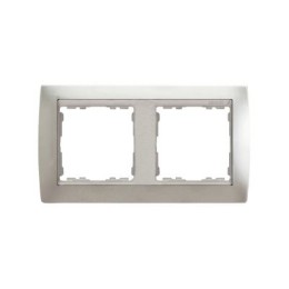 82924-33 Рамка декоративная, 2 поста, Simon 82, алюминий-алюминий