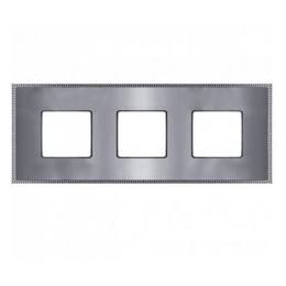 FD01433CBCB Рамка Belle Epoque Metal Bright chrome / Bright chrome 3-постовая гор/верт. Fede