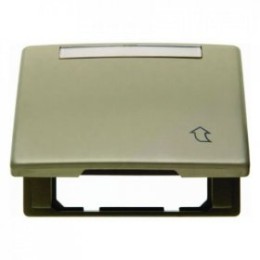 11551001 Промежуточная рамка с откидной крышкой и полем для надписи цвет: светло-бронзовый, металл Arsys Berker