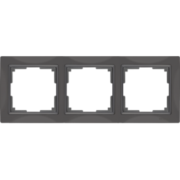 WL03-Frame-03 Рамка на 3 поста (серо-коричневый, basic) Snabb basic Werkel a036700