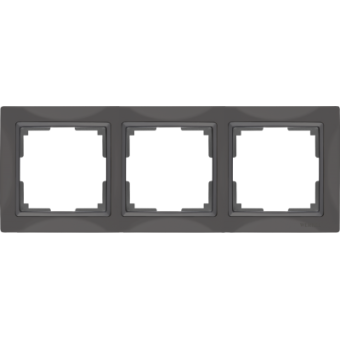 WL03-Frame-03 Рамка на 3 поста (серо-коричневый, basic) Snabb basic Werkel a036700