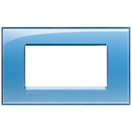 LNA4804AD Рамка LivingLight Квадрат Голубой 4 модуля Bticino