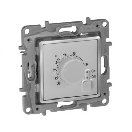 672430 Термостат с внешним датчиком для тёплых полов - Etika - алюминий Legrand