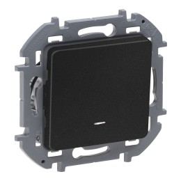 Выключатель одноклавишный с подсветкой/индикацией 10 AX - 250 В Антрацит Legrand INSPIRIA 673613