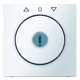 10826089 Центральная панель с замком к жалюзийному замочному выключателю цвет: полярная белизна, с эффектом бархата ключ вынимается 3 положениях, Q.1 Berker