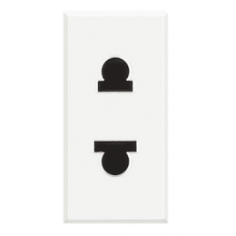 HD4125 Axolute Розетка 2К, 16 А с защитными шторками Евро Bticino