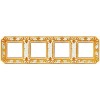 FD01354OP Рамка Siena Gold White Patina 4-постовая Fede