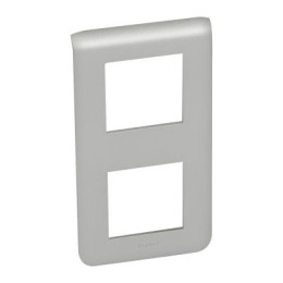 079322 Рамка Mosaic Алюминий 2х2-модульная вертикальная Legrand