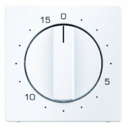 16326089 Центральная панель с регулировкой для механических таймеров цвет: полярная белизна, с эффектом бархата макс. 15 минут, Q.1 Berker