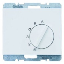 20267109 Регулятор температуры помещения с переключающим контактом и центральной панелью цвет: полярная белизна, с блеском K.1 Berker