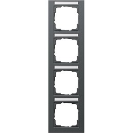 111423 Рамка E2 Антрацит 4-постовая вертикальная Gira