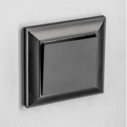 W1113008 Перекрестный переключатель одноклавишный (черный матовый) Antik Runda Werkel a051611