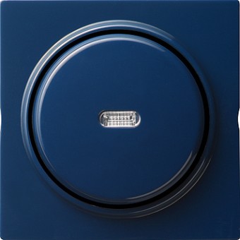 012046 Выключатель с самовозвратом с клавишей с подсветкой 10А/250В в сборе Синий Gira S-color