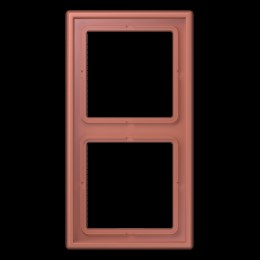 LC98232121 Рамка Les Couleurs Le Corbusier Terre sienne brique 2-постовая Jung