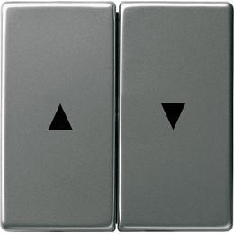 029420 Двойная клавиша для жалюзи со стрелками Сталь Gira E22