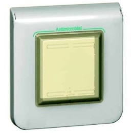 82619-30 Рамка декоративная, 1 пост, с подсветкой по периметру, разъём для выключателя проходного, Simon 82, белый