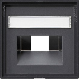 028428 Накладка 50*50 мм для розеток UAE/IAE с полем для надписи Антрацит Gira